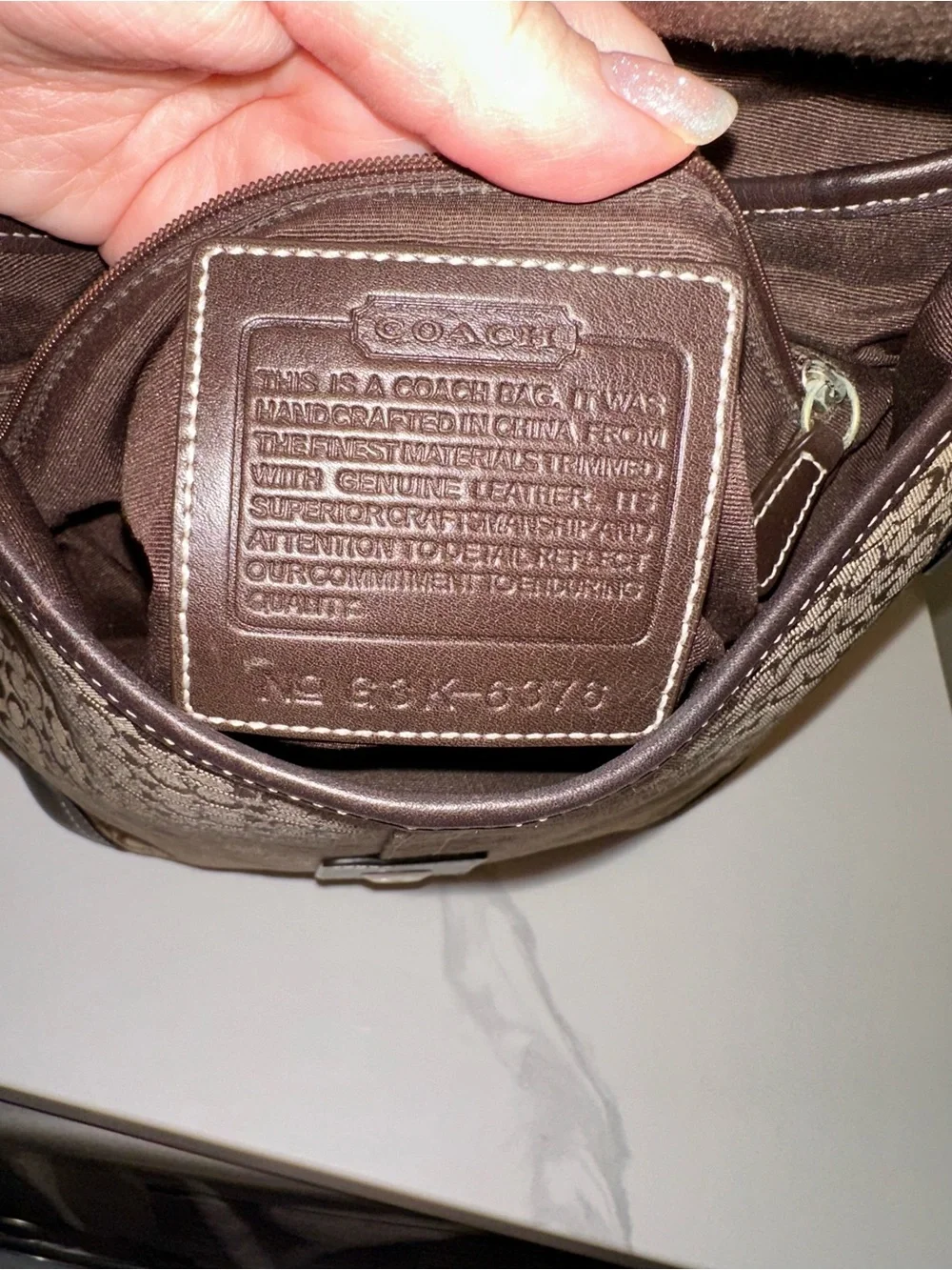 Vintage Y2K Coach Soho Signature Flap Bag in Brown Canvas/Leather - Picture 8 of 10